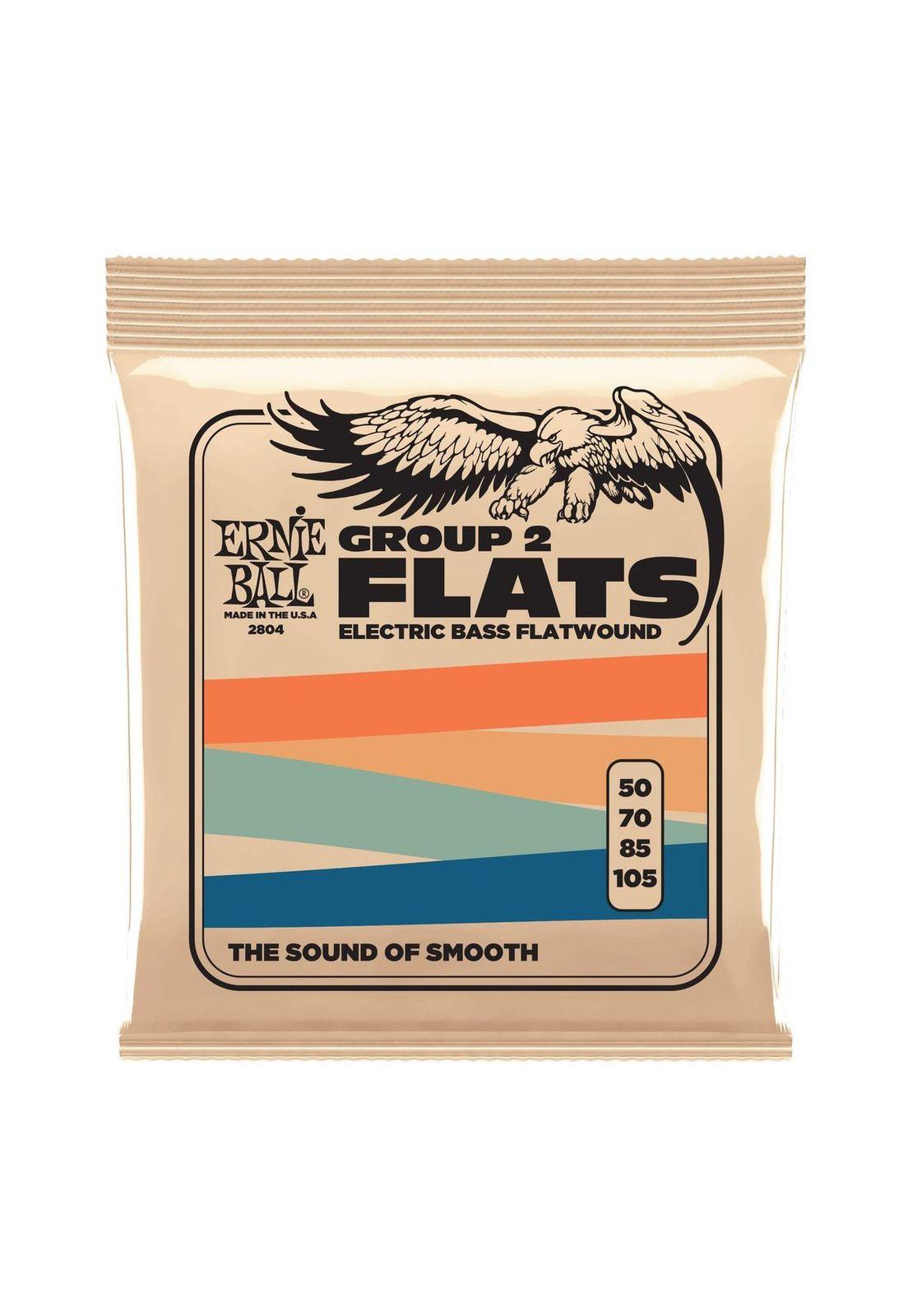 Cuerdas de bajo Ernie Ball 50-105 Stainless Steel Flatwound-0