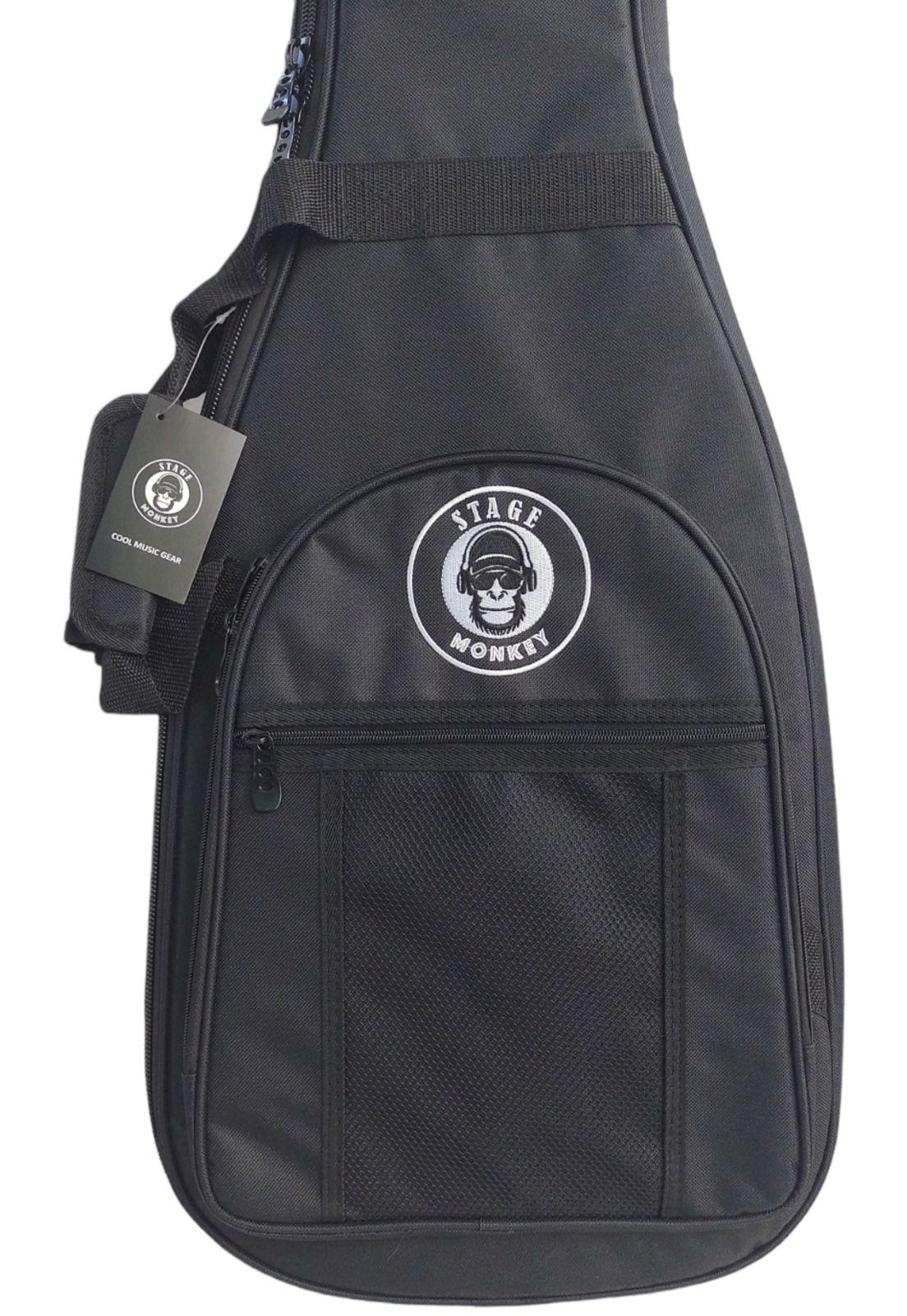 Funda Semirigida Acolchada para Guitarra Eléctrica Negra-3