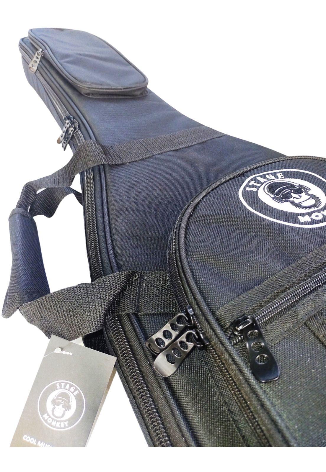 Funda Semirigida Acolchada para Guitarra Eléctrica Negra-4