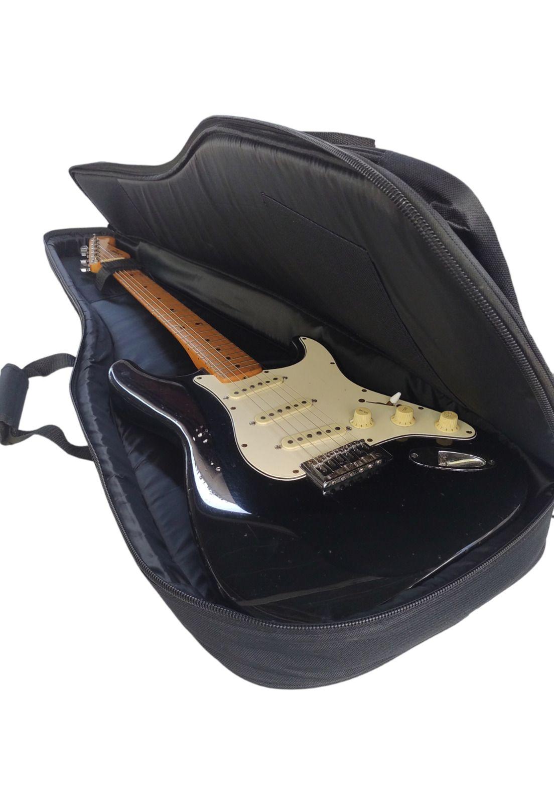 Funda Semirigida Acolchada para Guitarra Eléctrica Negra-5