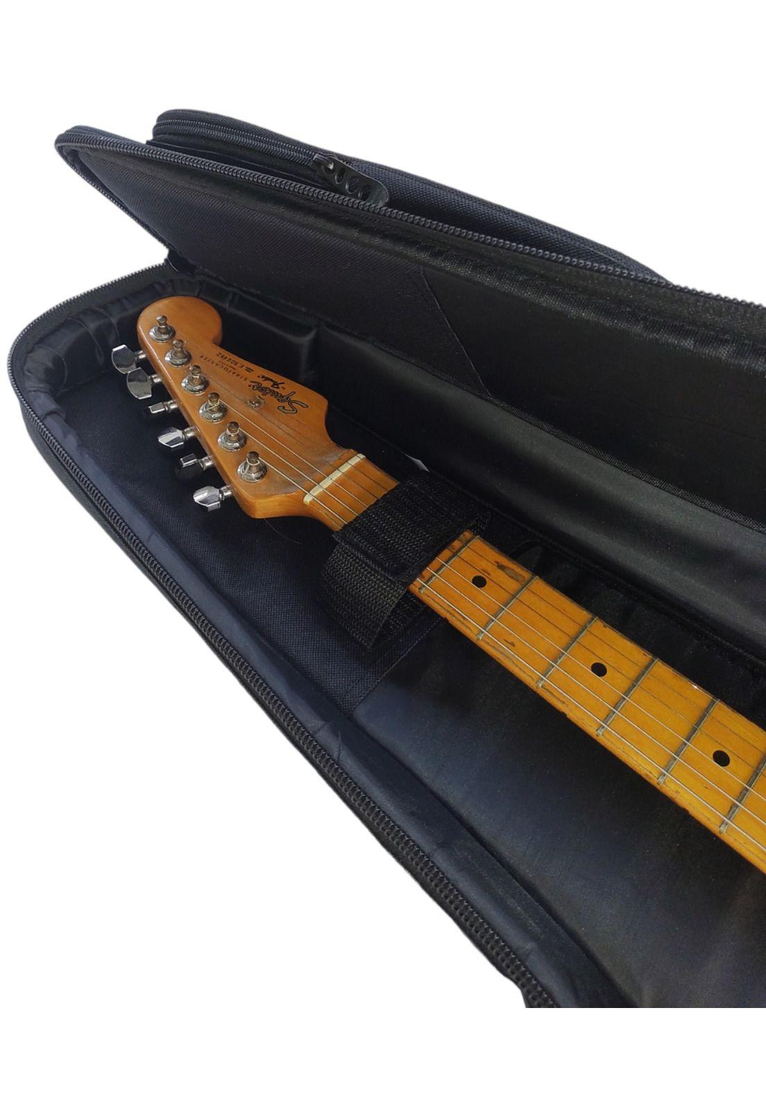 Funda Semirigida Acolchada para Guitarra Eléctrica Negra-6