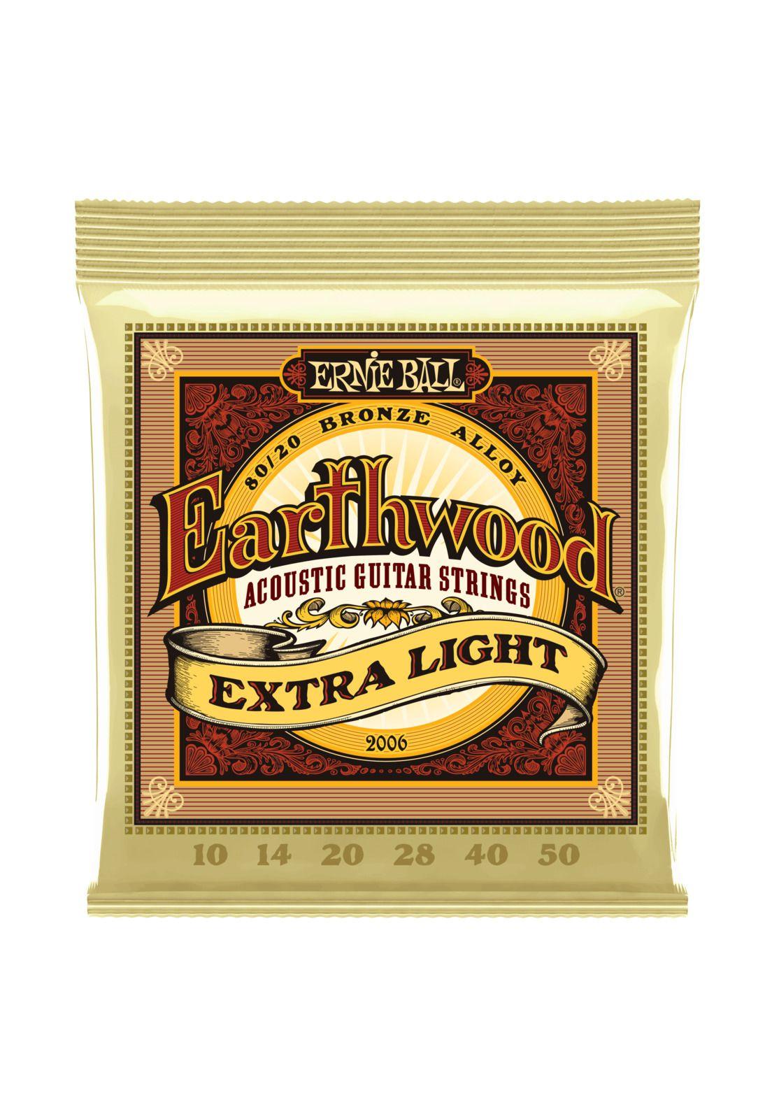 Set de Cuerdas guitarra folk Ernie Ball 2006 EXTRA LIGHT-0