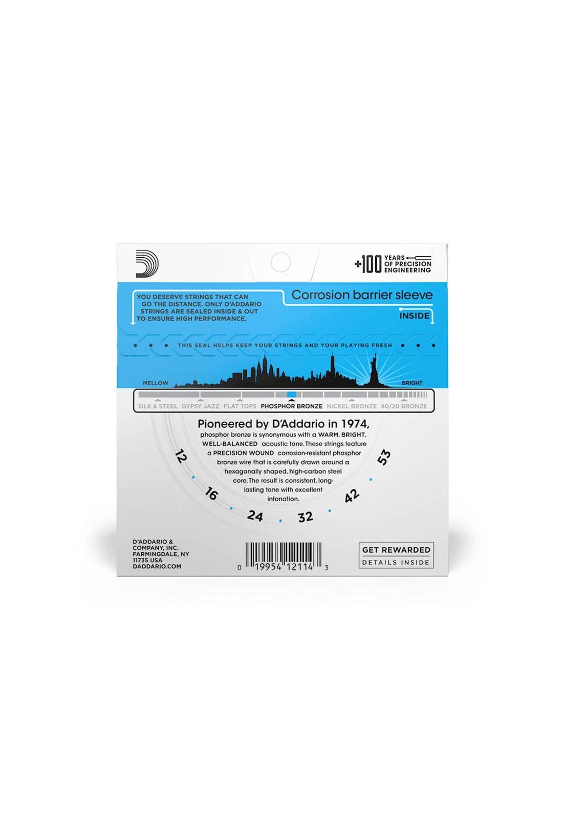 Set de cuerdas de Phosphor Bronze D'addario EJ16 Light-2