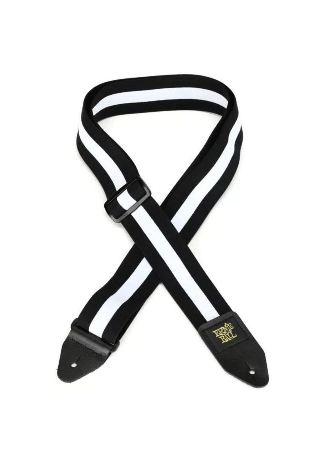 Correa de guitarra Ernie Ball Stretch Comfort Racer Blanca-1