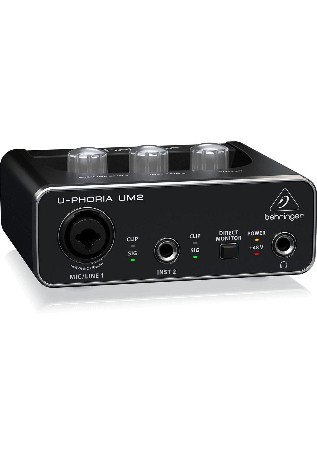 Interfaz de Audio Behringer U-Phoria UM2 USB 2X2 48KHZ 16BIT-0
