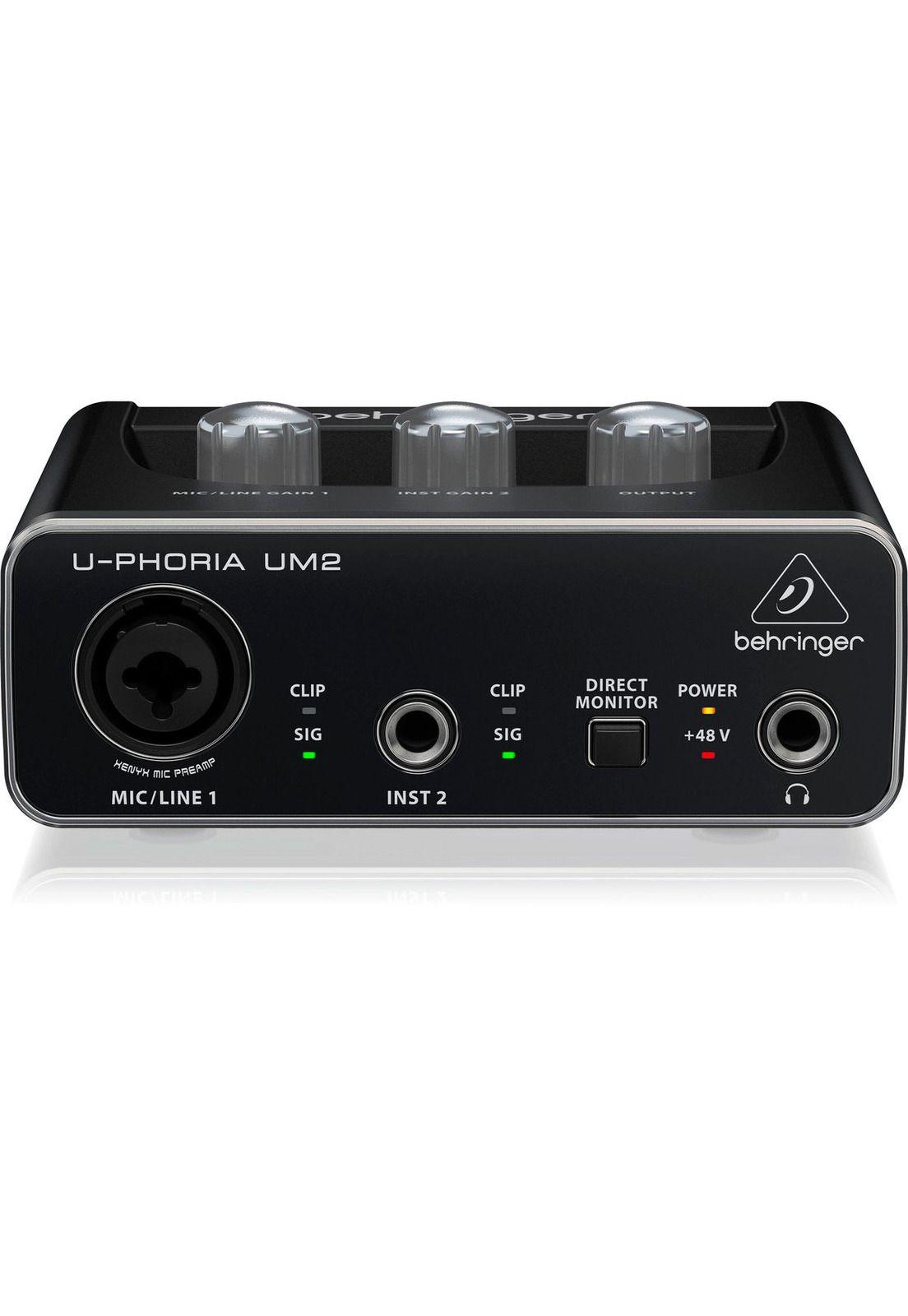 Interfaz de Audio Behringer U-Phoria UM2 USB 2X2 48KHZ 16BIT-1