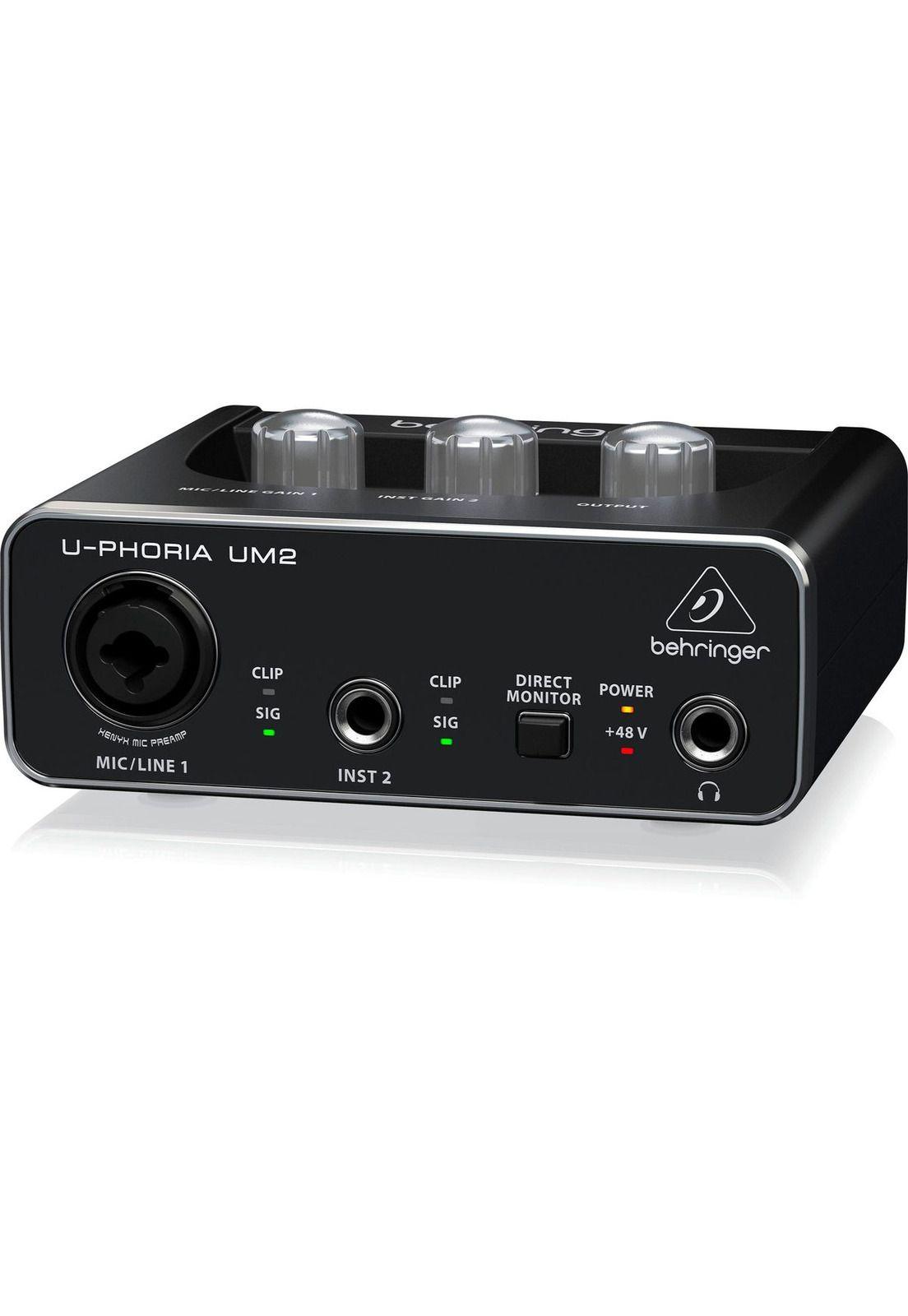 Interfaz de Audio Behringer U-Phoria UM2 USB 2X2 48KHZ 16BIT-2