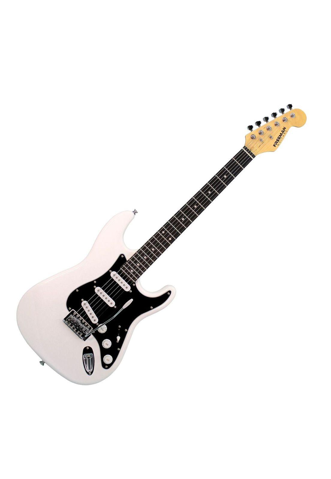 Pack de guitarra eléctrica Freeman Rockstarter Blanca Strato-2