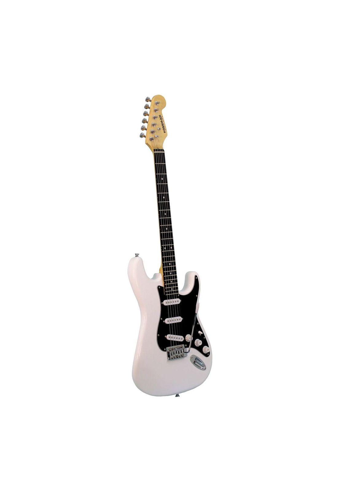 Pack de guitarra eléctrica Freeman Rockstarter Blanca Strato-3