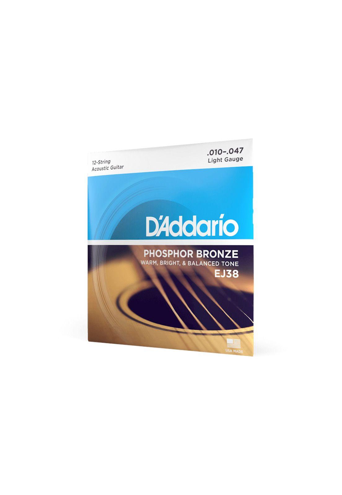 Set de cuerdas D'addario EJ38 para Guitarra de 12 cuerdas-3