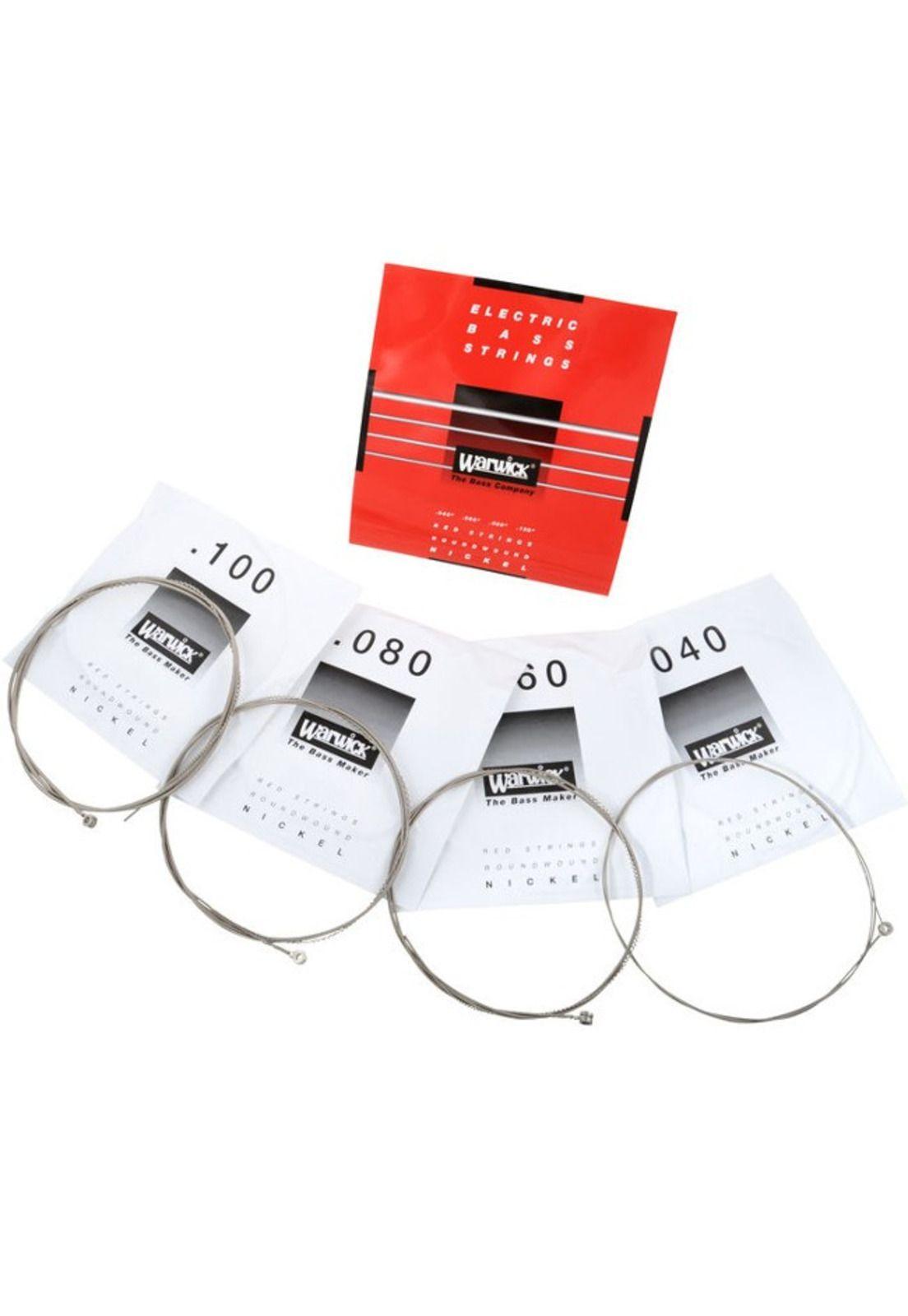 Set de 4 cuerdas para bajo Warwick 46210 ML RED 040-100-0
