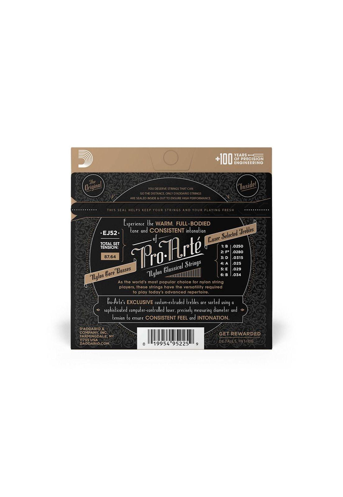 Set cuerdas Guitarra Clásica D'addario EJ52 p/ Guitarra Alta-2