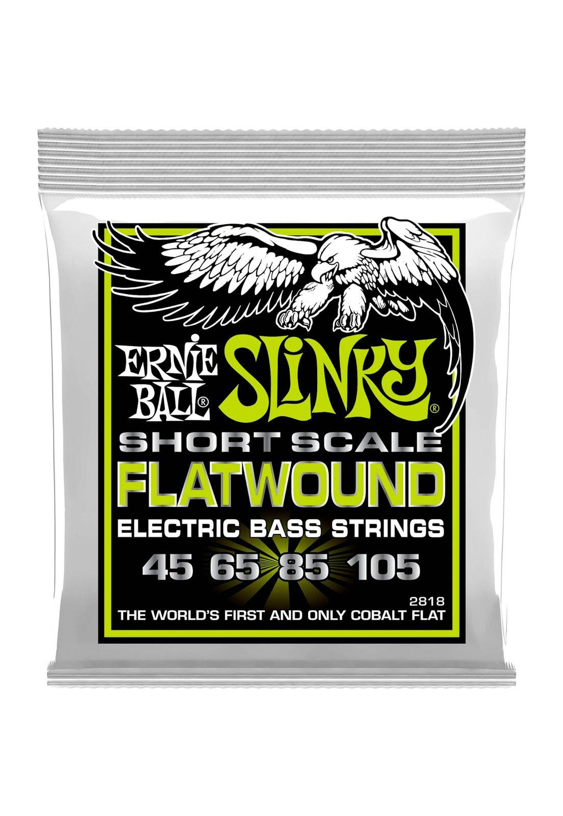 Cuerdas de bajo Flatwound Ernie Ball Escala Corta 45-105-0