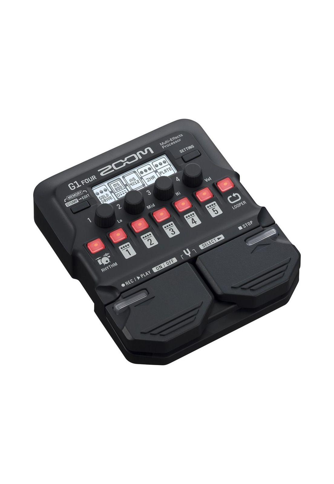 PEDALERA MULTIEFECTO DE GUITARRA ZOOM G1 FOUR-0