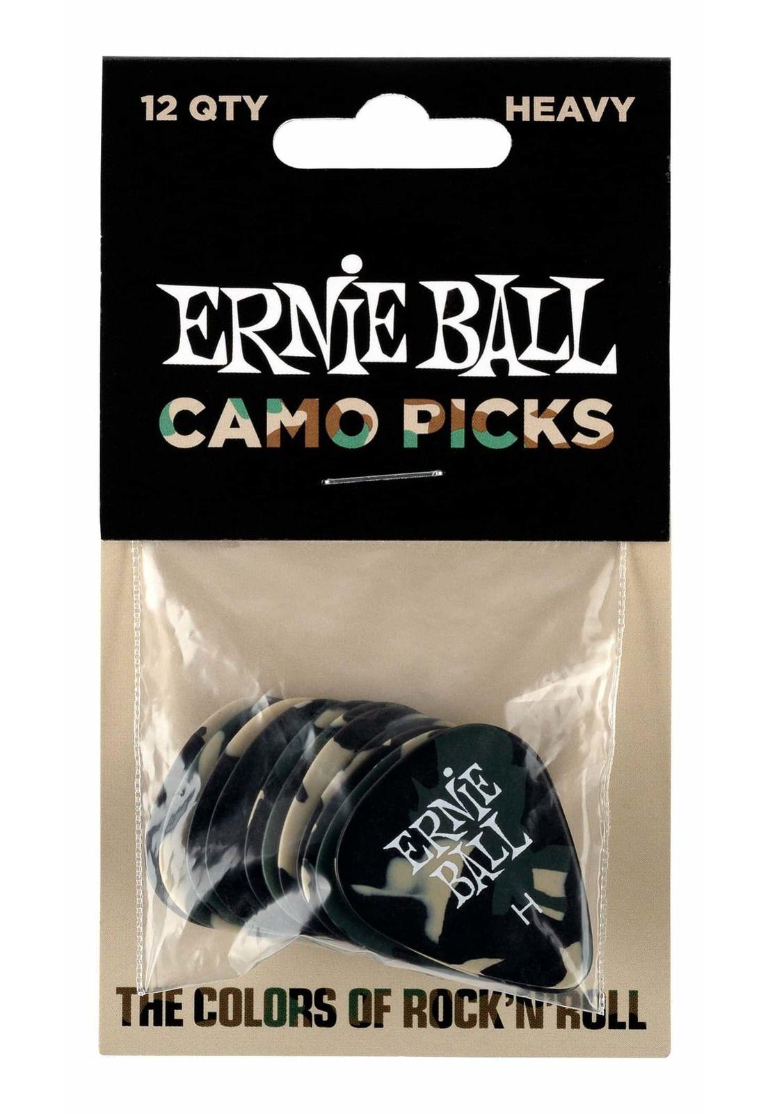 Pack de 12 uñetas 9223 CAMUFLAJE Ernie Ball-1