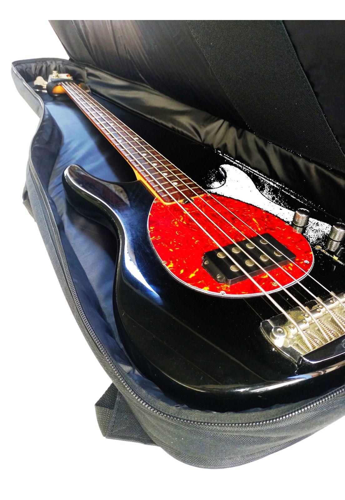 Funda Semirígida Acolchada para Bajo Eléctrico Negra-5