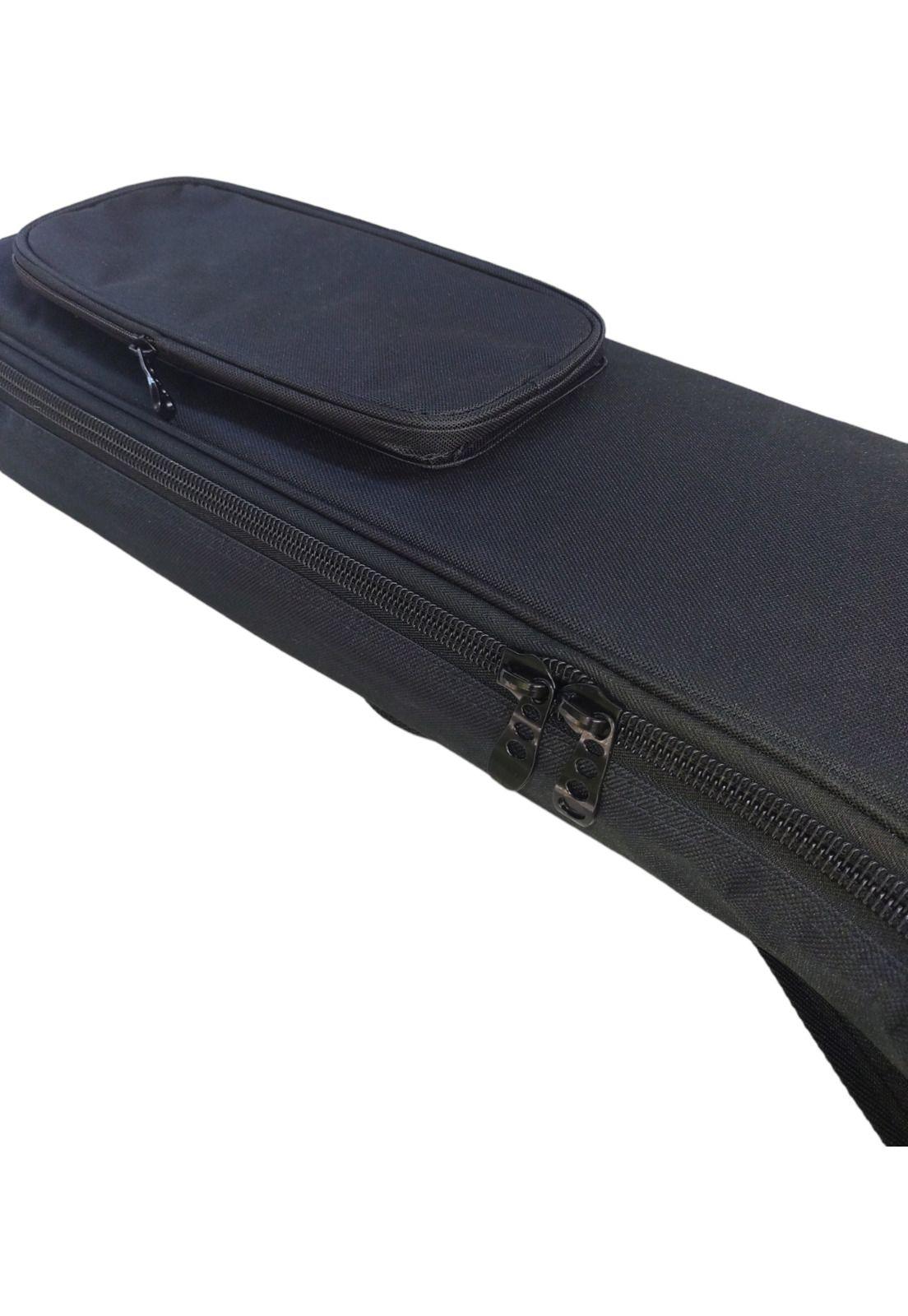 Funda Semirígida Acolchada para Bajo Eléctrico Negra-7