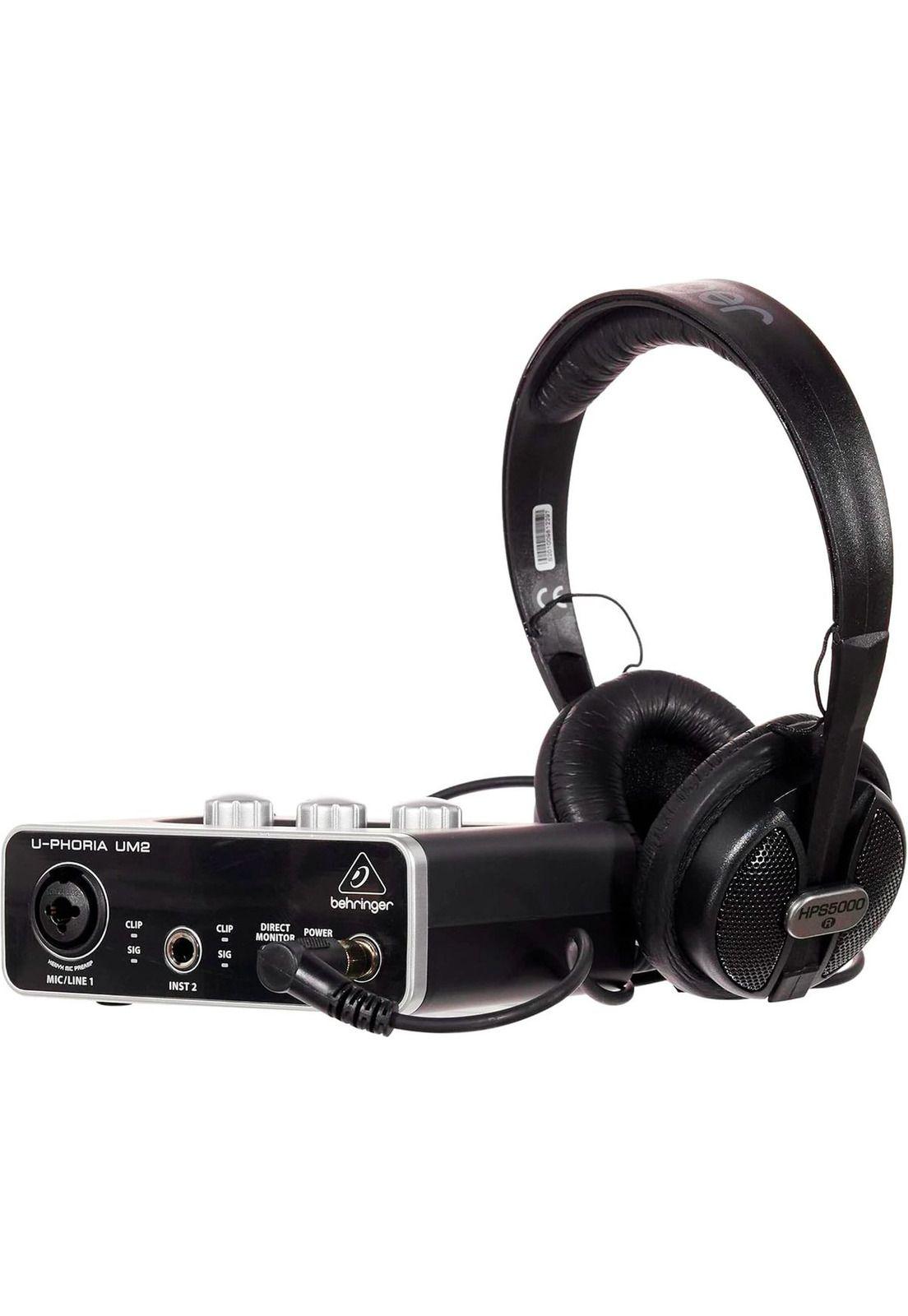Pack Interfaz de audio Behringer U-Phoria Studio, um2, c-1-2