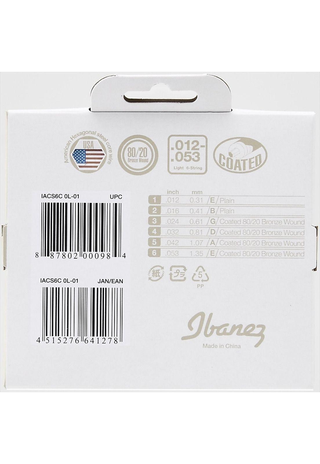 Set cuerdas Ibanez guitarra acústica IACS6C 012053-1