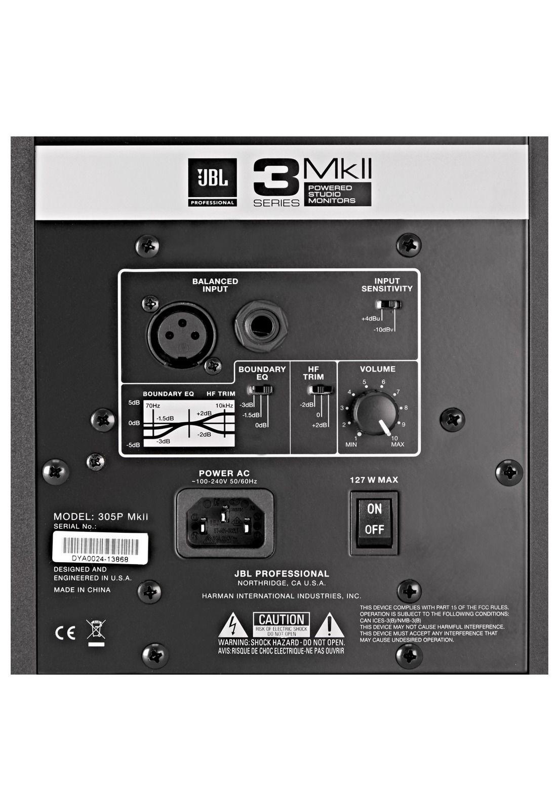 Monitor de estudio activo JBL 305PMKII negro (Unidad-2