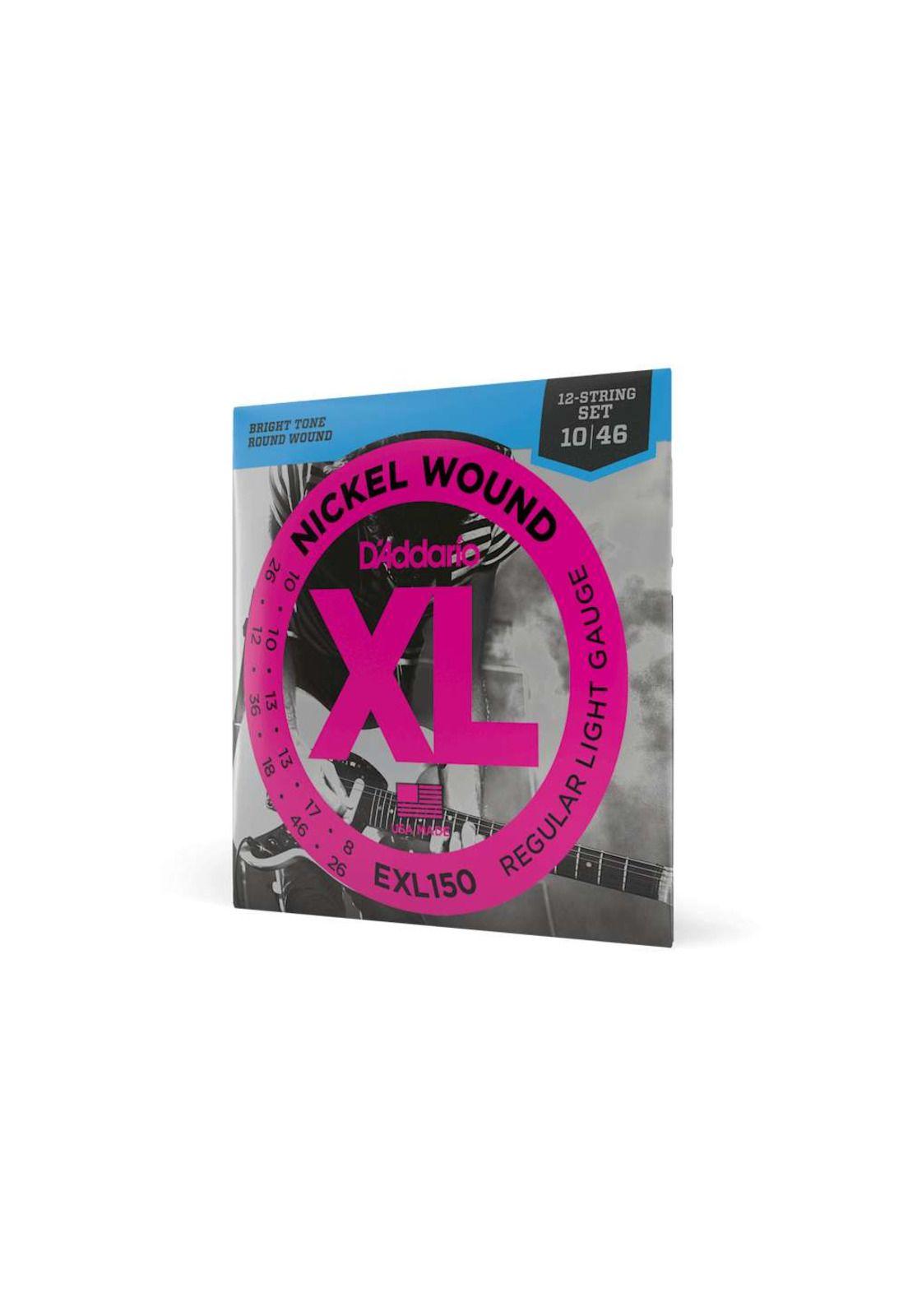 Set de guitarra eléctrica 12 cuerdas Daddario 10-46 EXL150-3