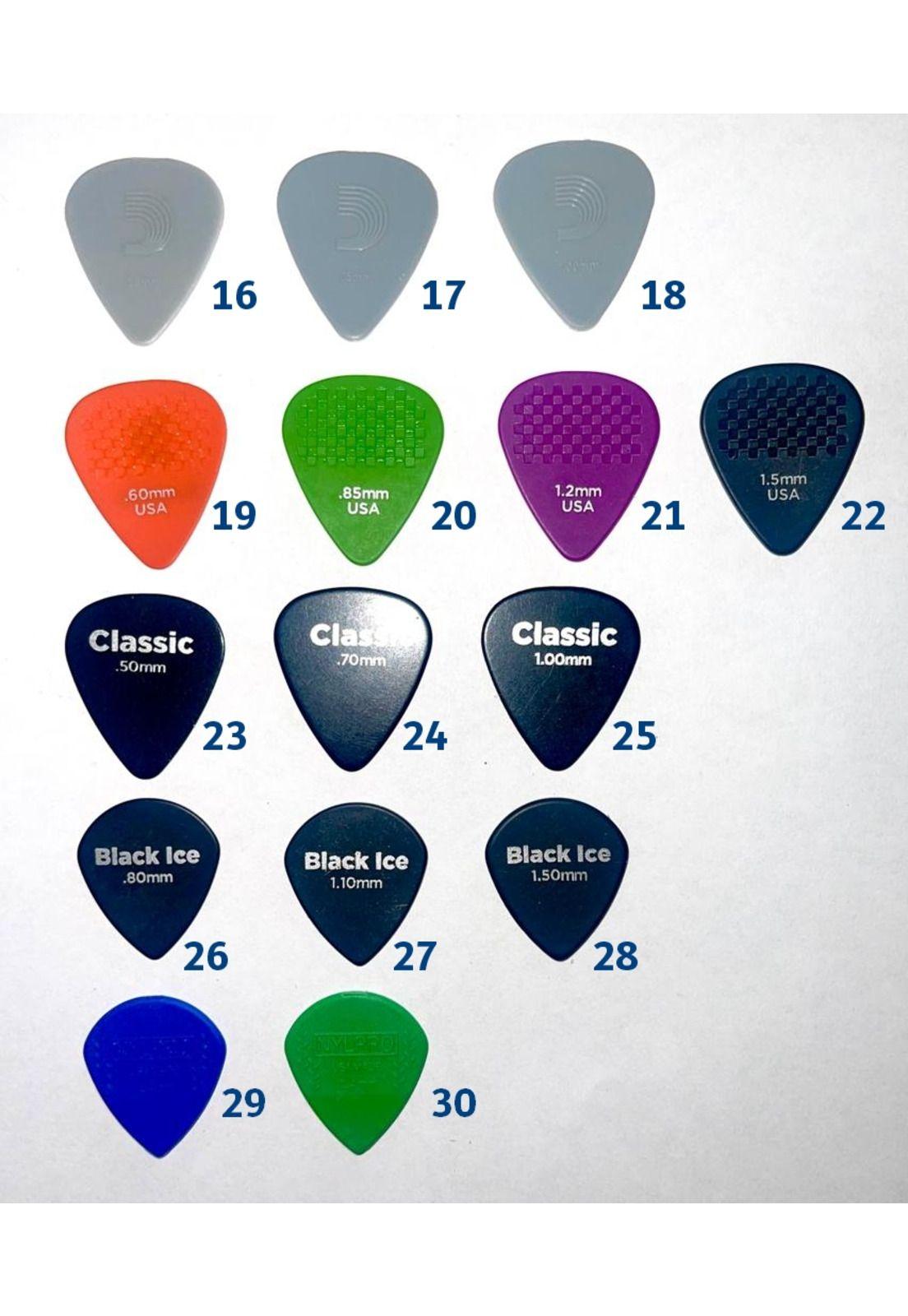 Pack de 30 Uñetas De Guitarra O Bajo Daddario Originales Usa-3