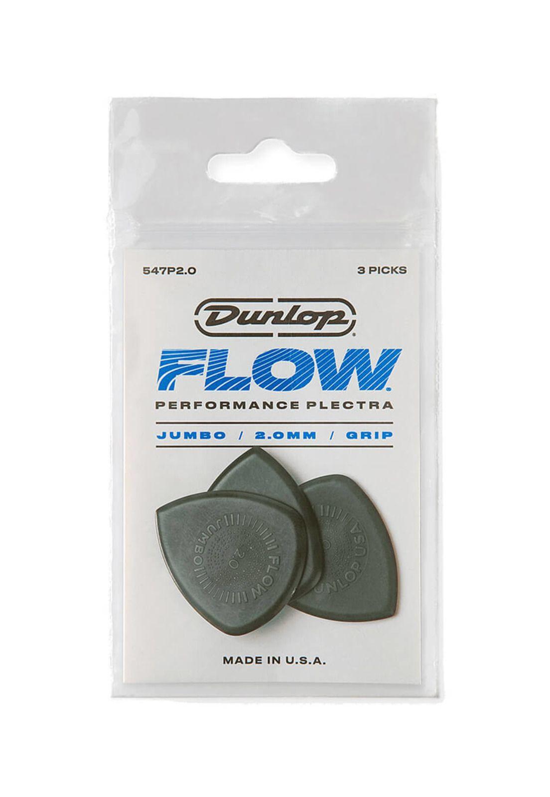 Pack uñetas Dunlop FLOW JUMBO W/GRIP 2.0MM 547P200-2