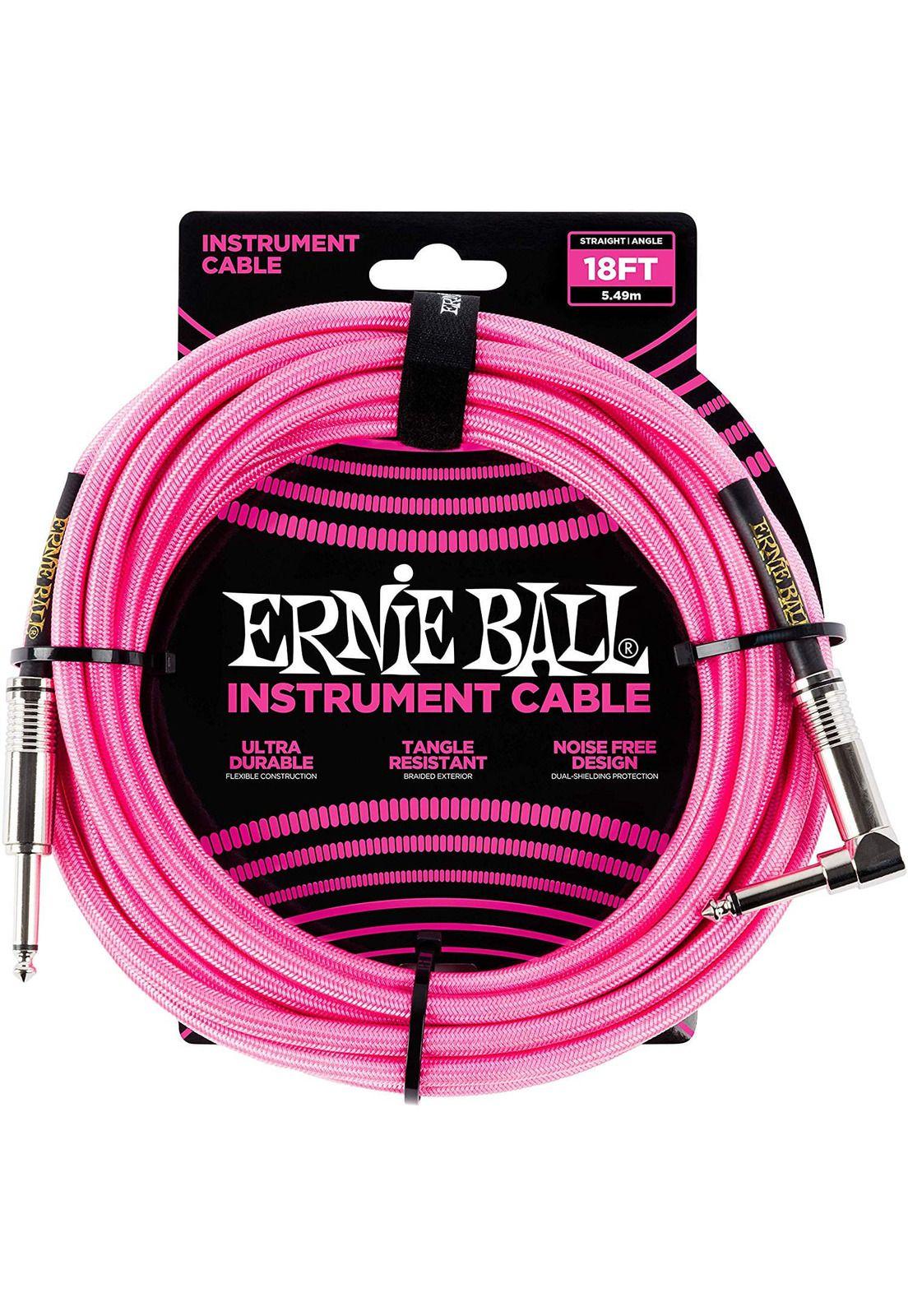Cable de instrumento Ernie Ball P06082 - 5.4m - Neon Pink-0