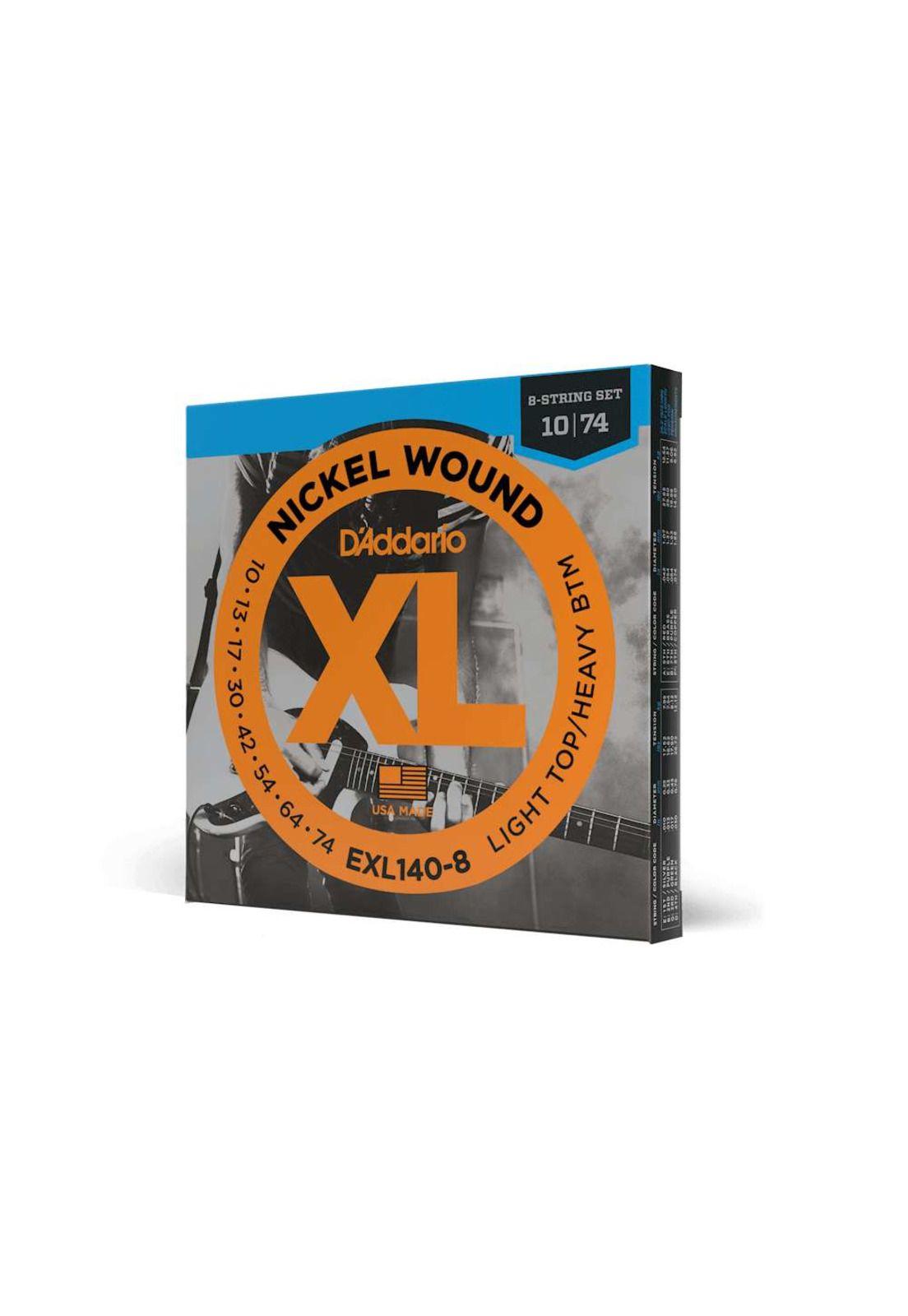 Cuerdas para guitarra eléctrica Daddario 10-74 EXL140-8-2