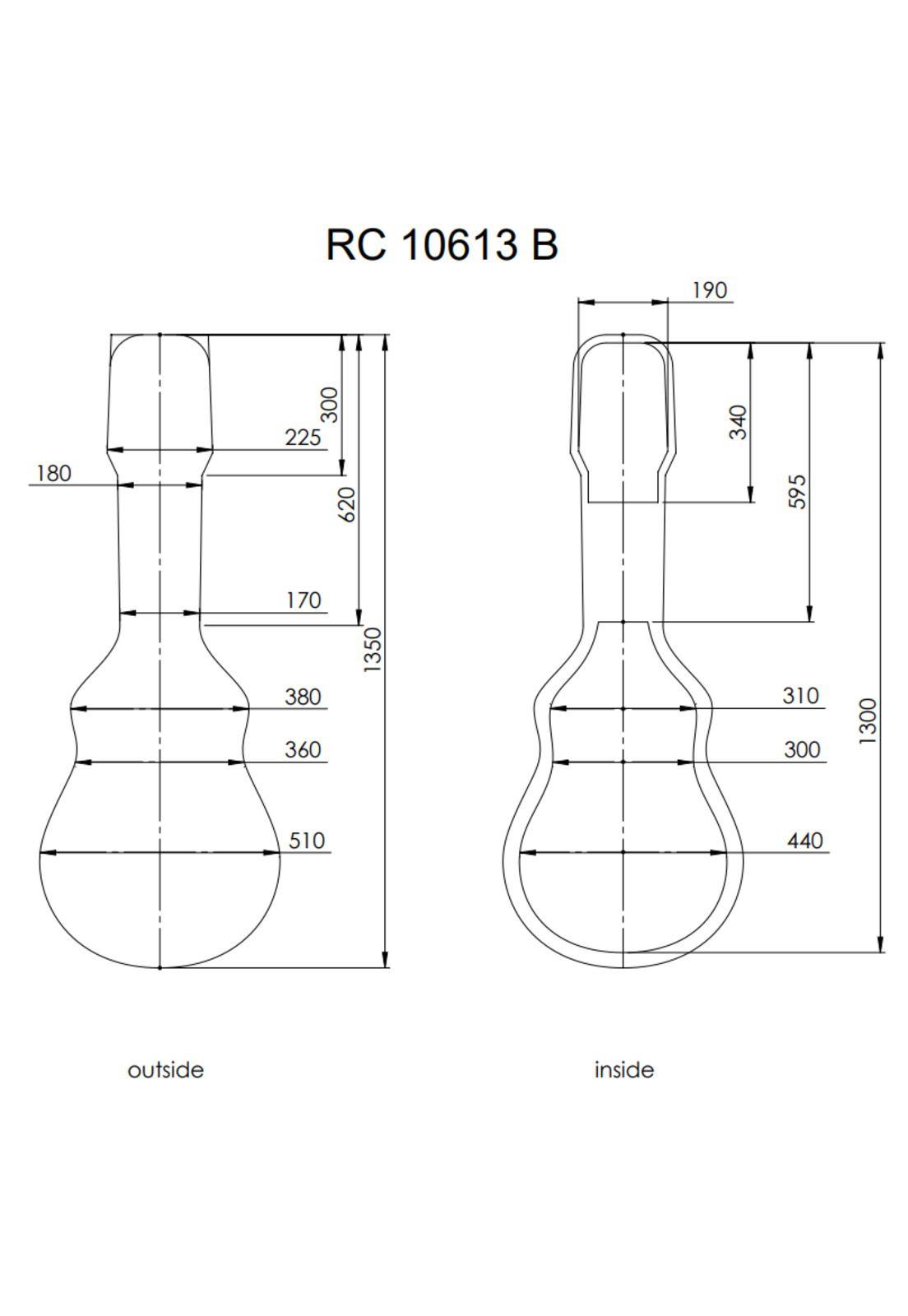 Case para bajo acústico Rockbag RC10613B negro-4
