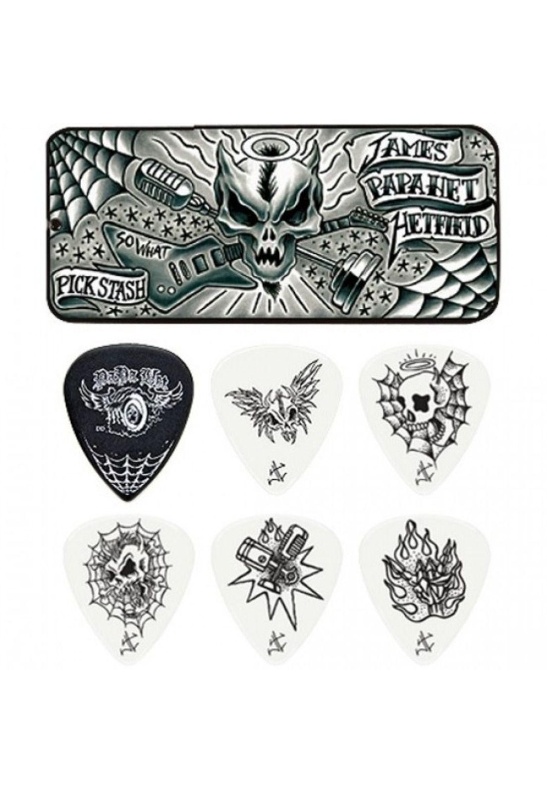 Pack de 6 uñetas Dunlop JPH01T088 Metallica Signature-3