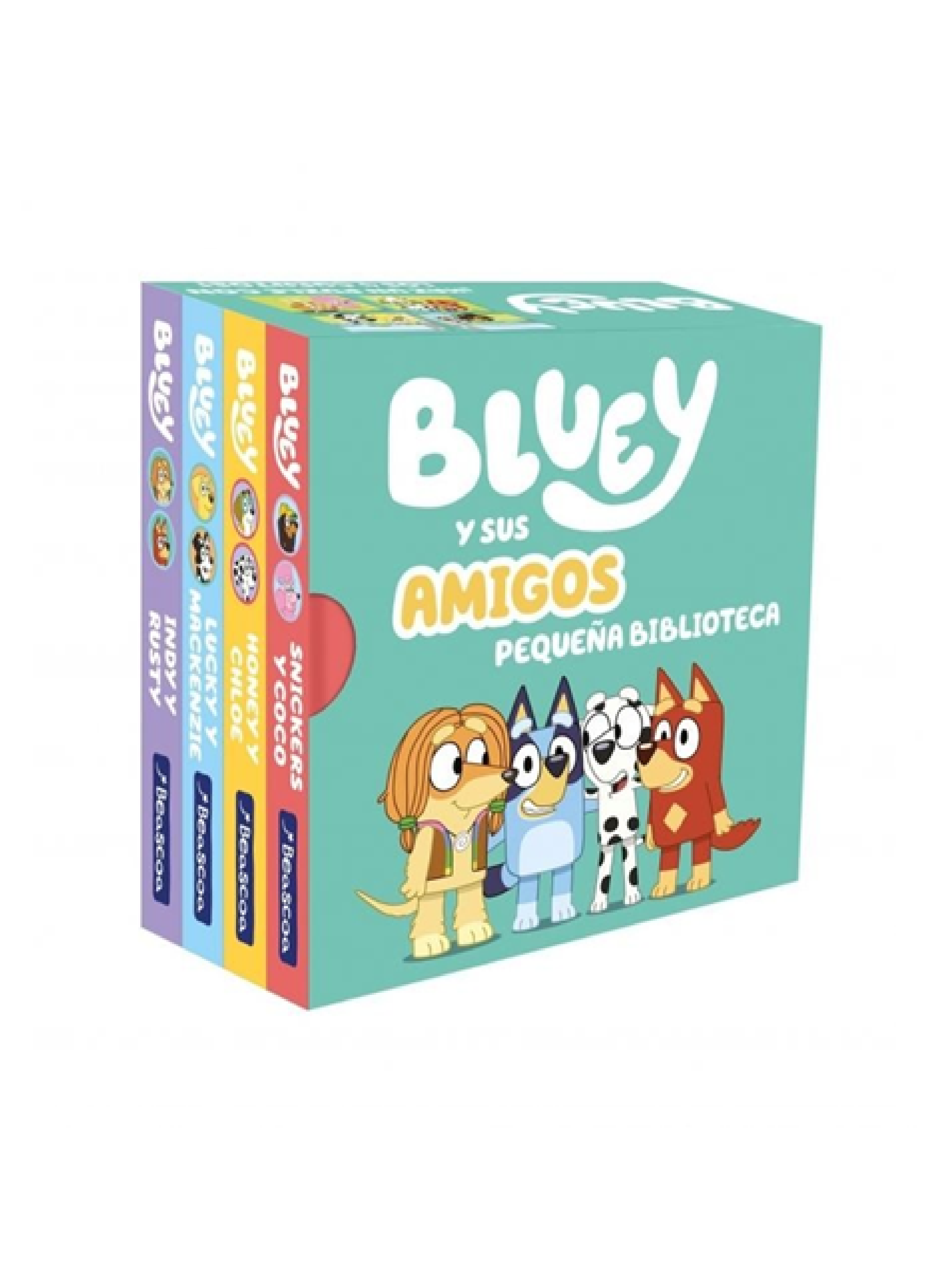 BLUEY LIBRO JUGUETE BLUEY Y SUS AMIGOS PEQUEÑA BIBLIOTECA-1
