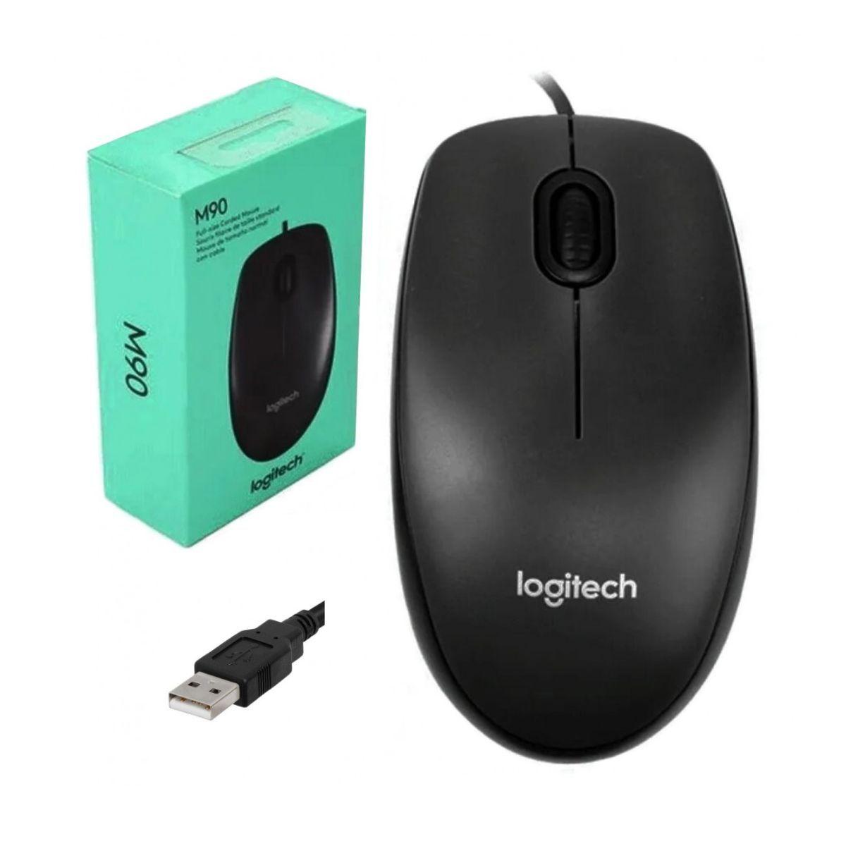 Mouse Logitech M90 alámbrico negro-3