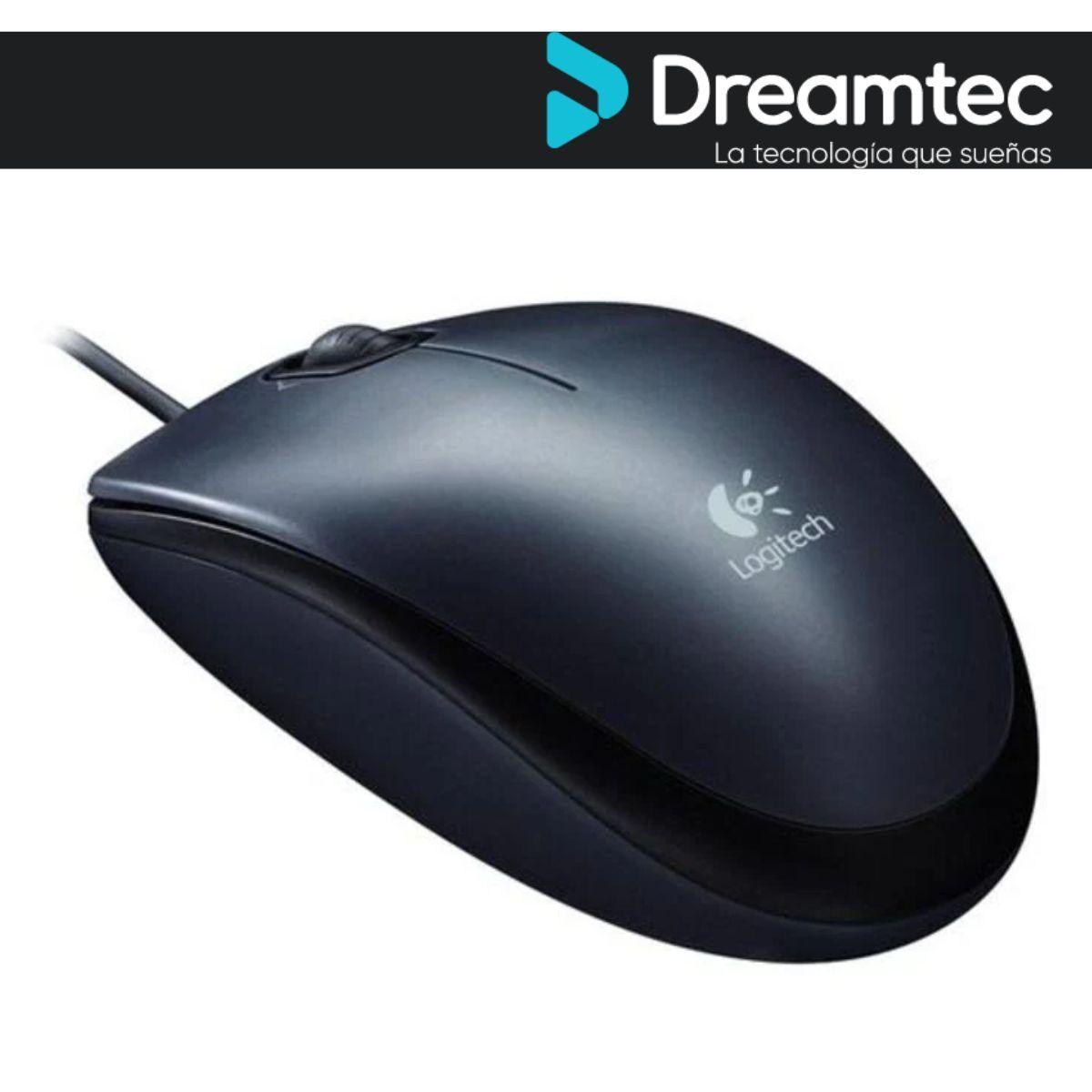 Mouse Logitech M90 alámbrico negro-4
