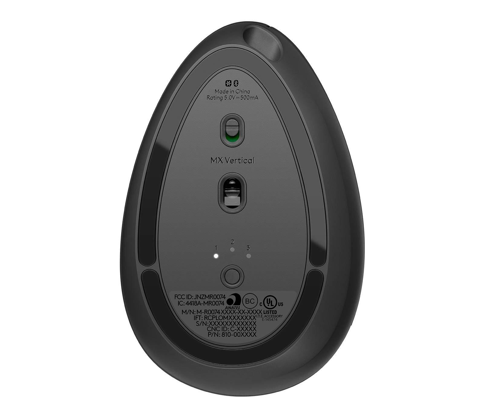 Mouse Logitech MX Vertical Inalámbrico Negro-4