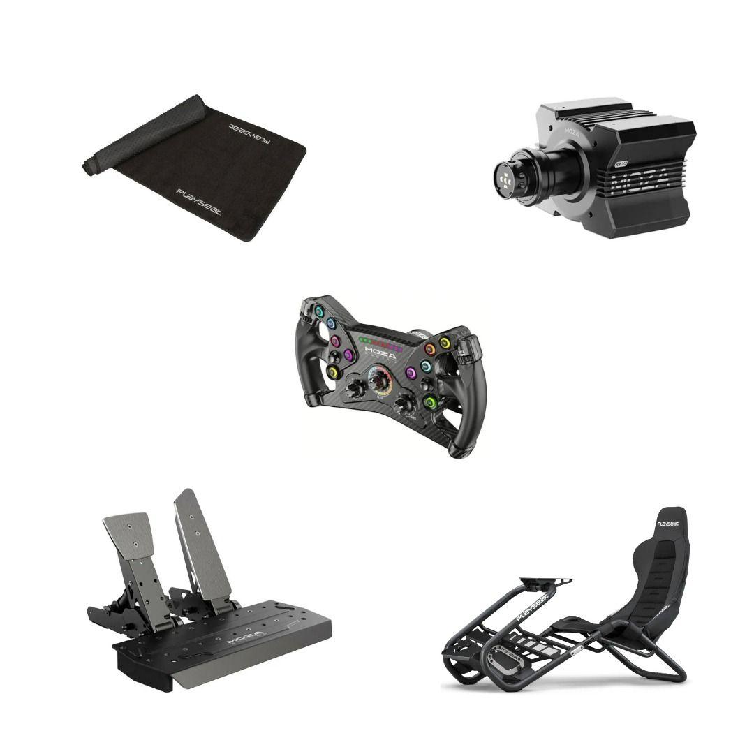 Moza KS GT + Base R9 + Pedalera SR-P + Playseat Trophy + Acc-0