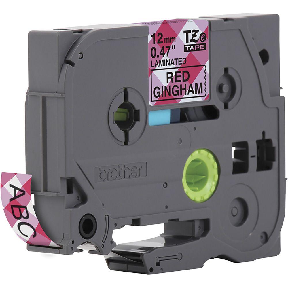 Etiqueta Brother TZE-MPRG31 12mm negro en fondo cuadrados 5m-2