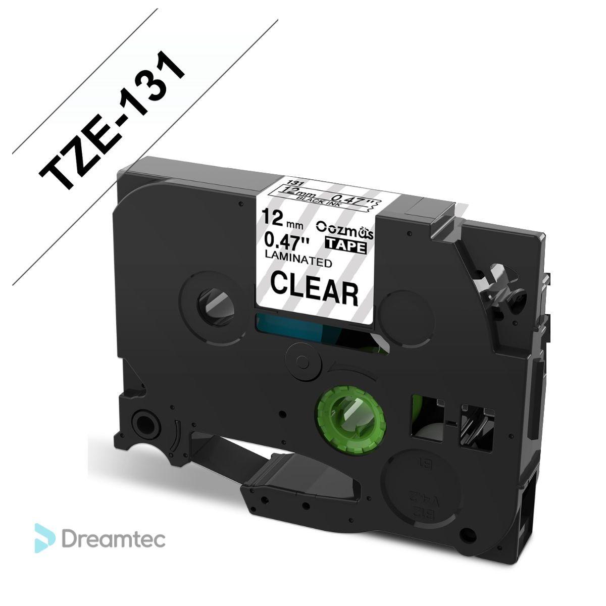 Cinta adhesiva Brother Negro sobre transparente 8m-3