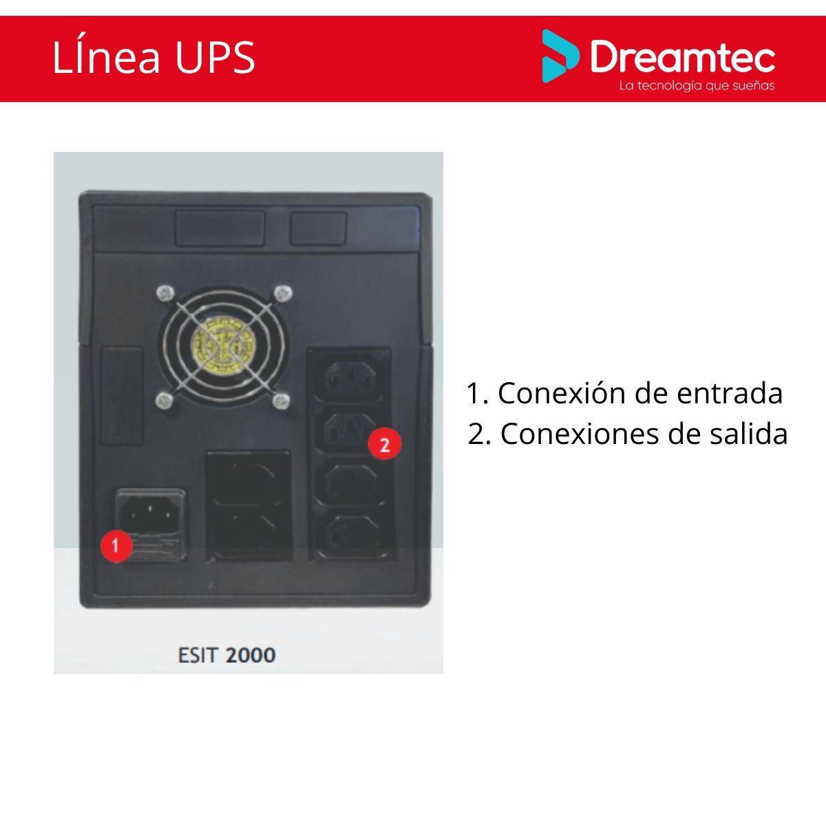 UPS Enersafe ESIT 2000Va/1200Watts / USB, RJ11-5