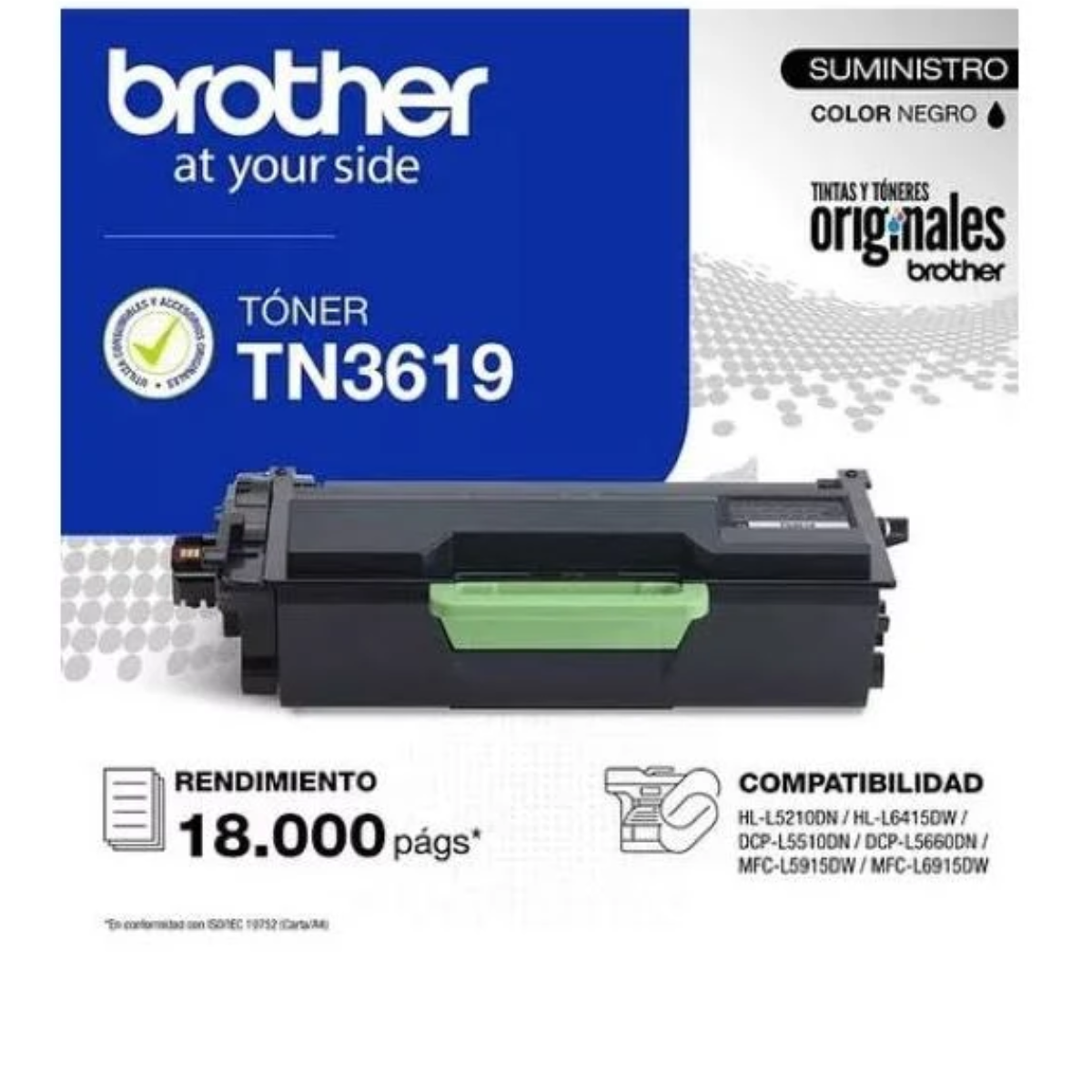 Toner Brother TN3619 Color Negro-2