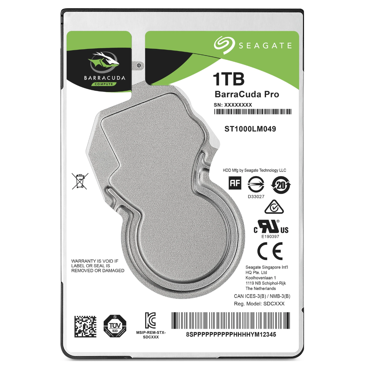 Disco duro HD Seagate barracuda 1TB SATA 128MB 2.5 7200RPM-2