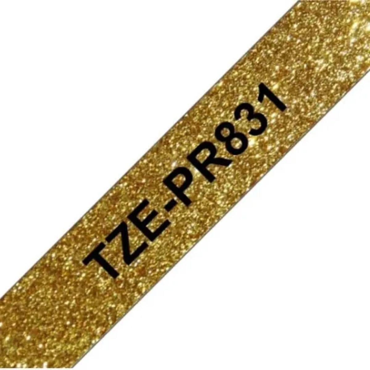 Cinta adhesiva Brother Negro sobre dorado 8m-2