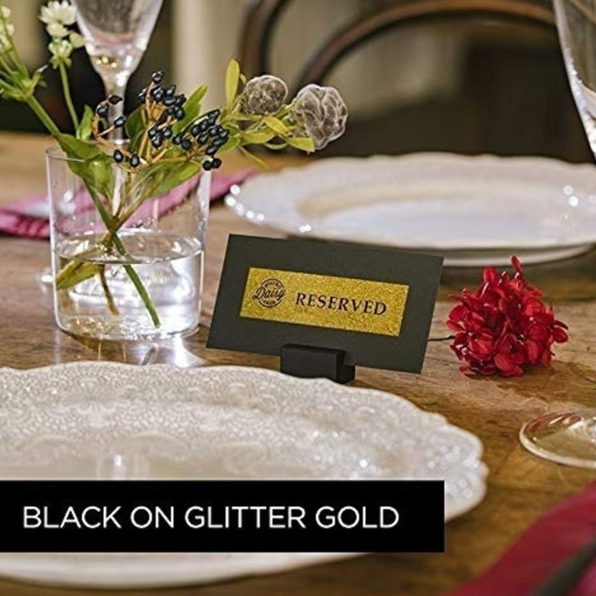 Cinta adhesiva Brother Negro sobre dorado 8m-4