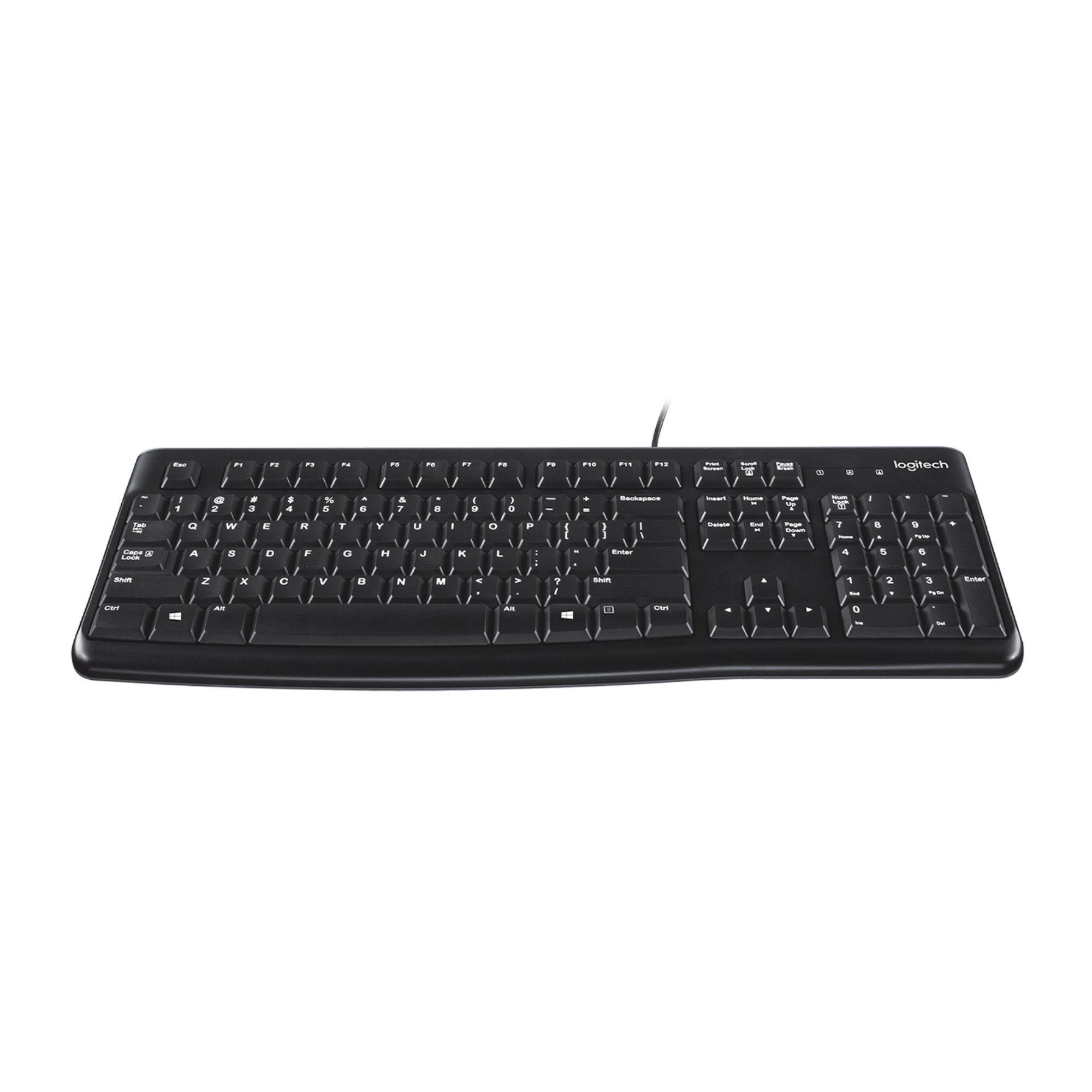 Teclado Logitech K120 Alámbrico Negro PC y Laptop-1