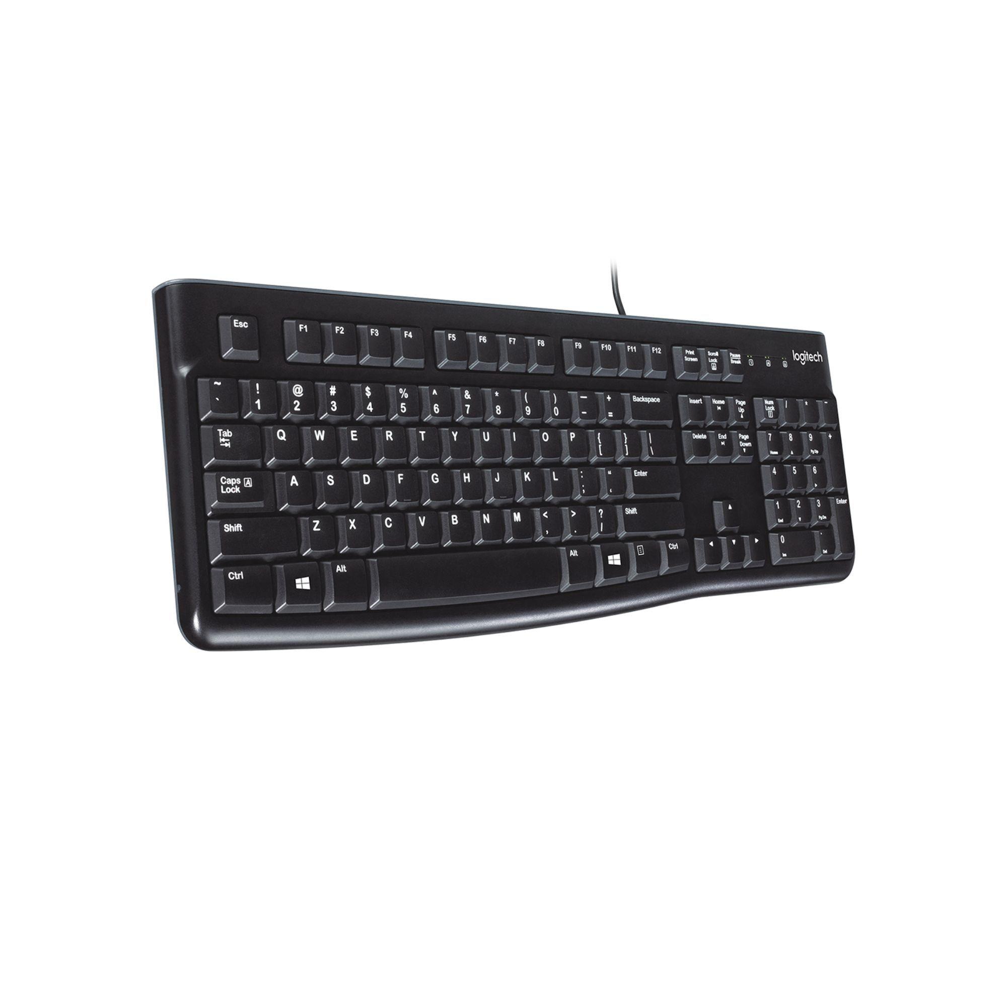 Teclado Logitech K120 Alámbrico Negro PC y Laptop-2