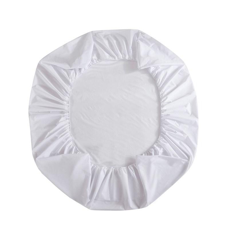 Cubre Colchon Protector Impermeable Faldon 1 plaza- Blanco-2