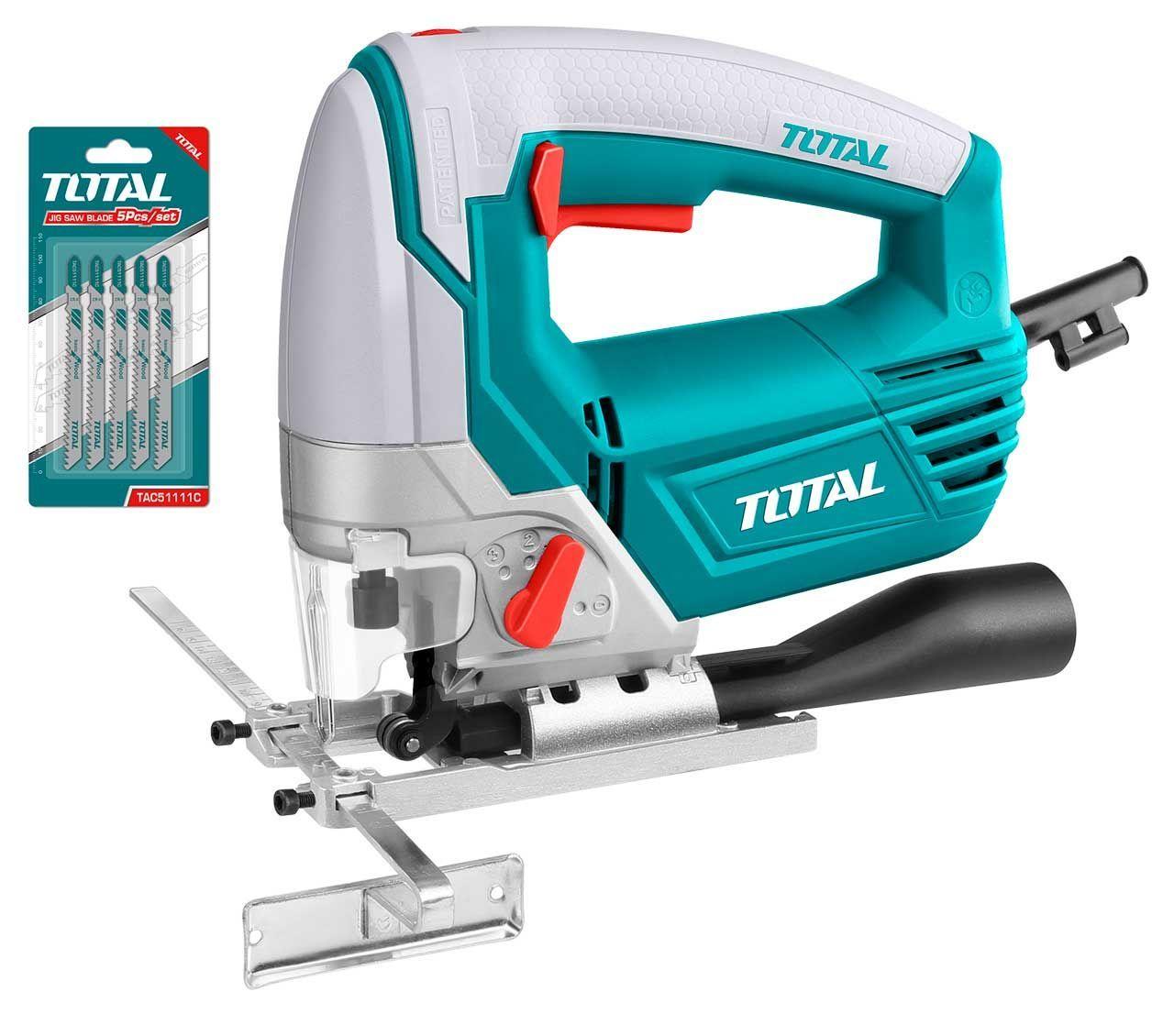 Sierra caladora Industrial 800w + 5 Sierras TOTAL-0