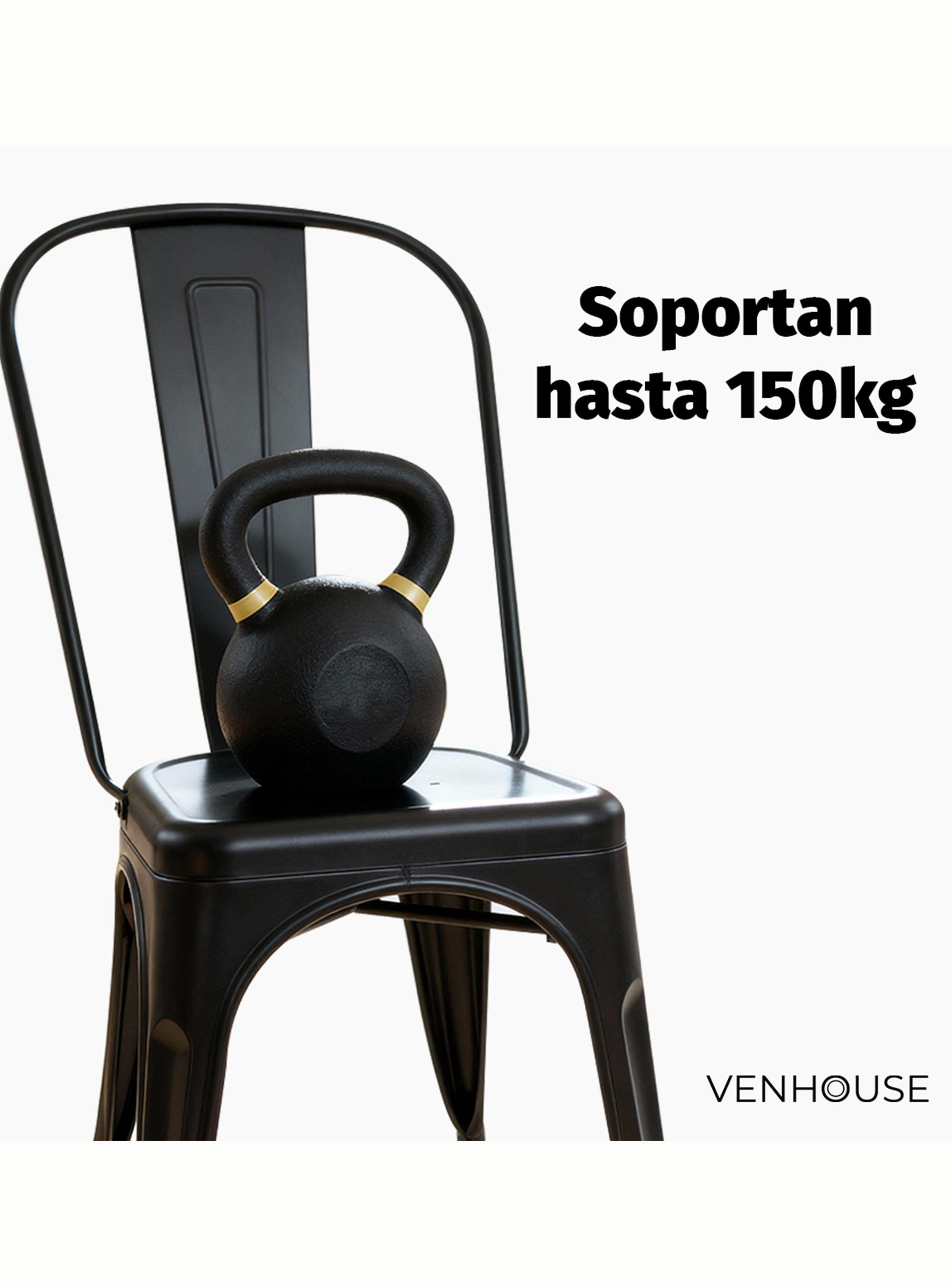 Pack 2 Sillas Tolix Comedor Para Restaurantes O Bar Venhouse Negras-2