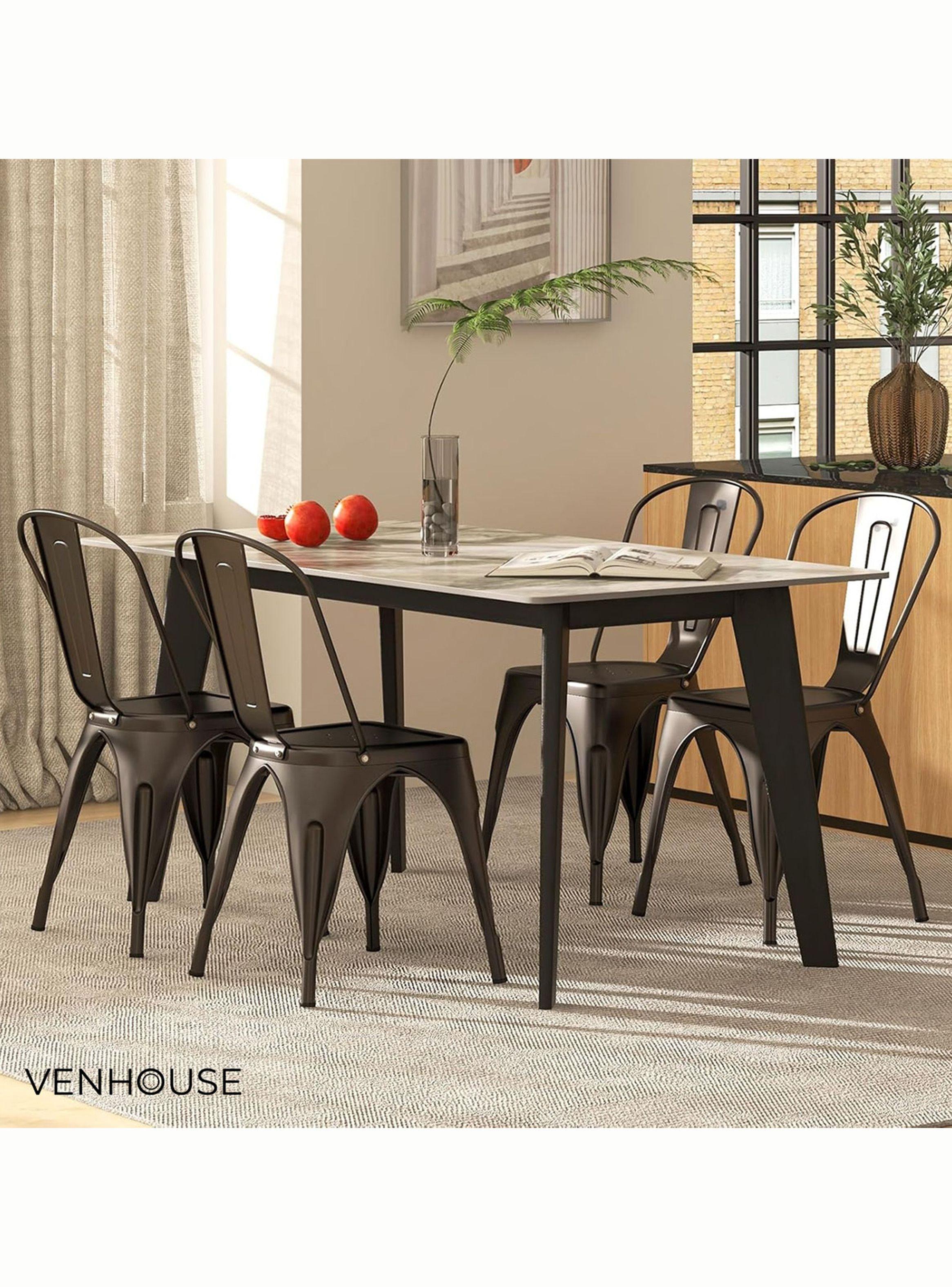 Pack 2 Sillas Tolix Comedor Para Restaurantes O Bar Venhouse Negras-6