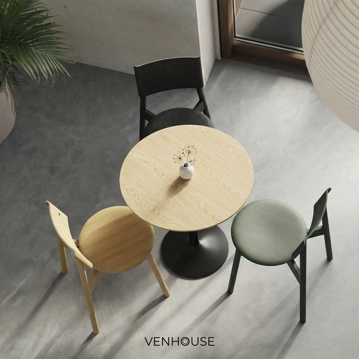 Mesa De Comedor Redonda Nordika Venhoouse Natural 80cm-7